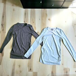Two Crewneck Shirts Thyme Maternity Size Medium